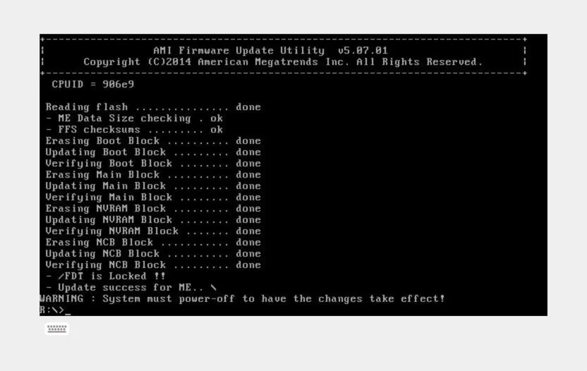BIOS Flash Complete