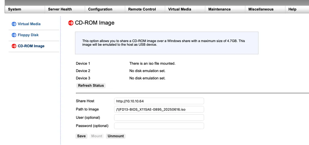 BMC ISO Mounted